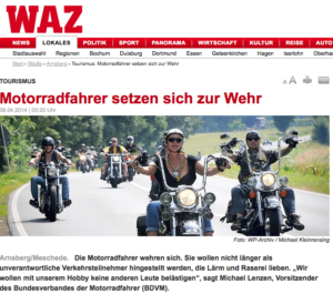 WAZ berichtet über Motorradlärm