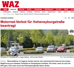 Die WAZ berichtet über eine SPD-Initiative in Hagen, zur Förderung der Lebnsqualität.